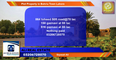Residential Plot for Sale in Bahria Town, Lahore - (BP-45506)