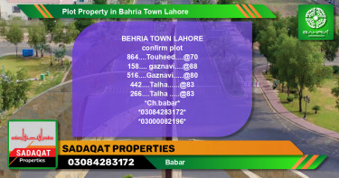 Residential Plot for Sale in Bahria Town, Lahore - (BP-45512)