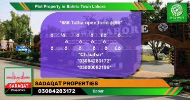 Residential Plot for Sale in Bahria Town, Lahore - (BP-45533)