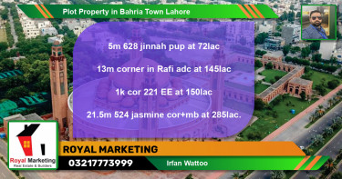 Residential Plot for Sale in Bahria Town, Lahore - (BP-45556)