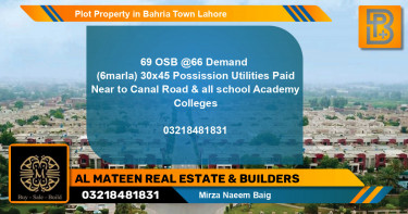 Residential Plot for Sale in Bahria Town, Lahore - (BP-45597)
