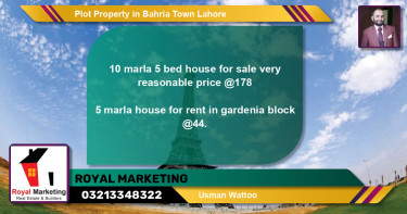Residential Plot for Sale in Bahria Town, Lahore - (BP-45610)