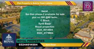 Residential Plot for Sale in Bahria Town, Lahore - (BP-45625)