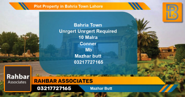 Residential Plot for Sale in Bahria Town, Lahore - (BP-45646)