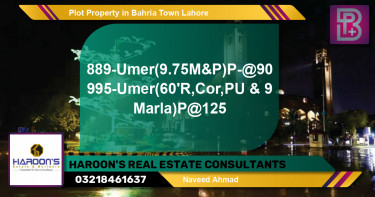 Residential Plot for Sale in Bahria Town, Lahore - (BP-45685)