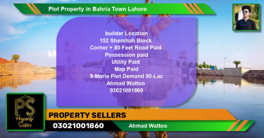 Residential Plot for Sale in Bahria Town, Lahore - (BP-45686)