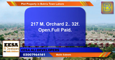 Residential Plot for Sale in Bahria Town, Lahore - (BP-45729)