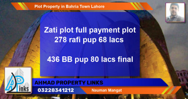 Residential Plot for Sale in Bahria Town, Lahore - (BP-45787)