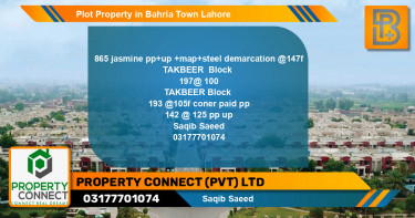 Residential Plot for Sale in Bahria Town, Lahore - (BP-45799)