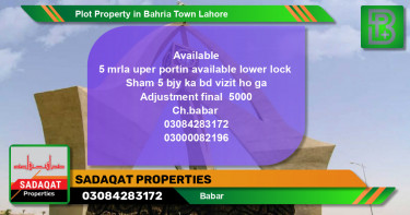 Residential Plot for Sale in Bahria Town, Lahore - (BP-45823)