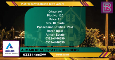Residential Plot for Sale in Bahria Town, Lahore - (BP-45888)
