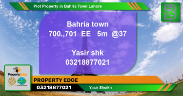 Residential Plot for Sale in Bahria Town, Lahore - (BP-45990)