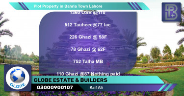Residential Plot for Sale in Bahria Town, Lahore - (BP-46006)