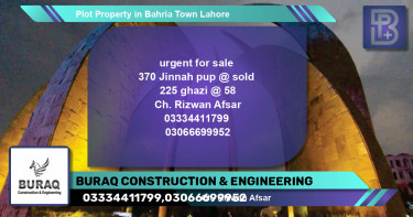 Residential Plot for Sale in Bahria Town, Lahore - (BP-46101)