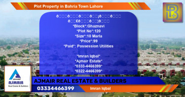 Residential Plot for Sale in Bahria Town, Lahore - (BP-46104)
