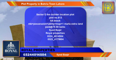 Residential Plot for Sale in Bahria Town, Lahore - (BP-46131)