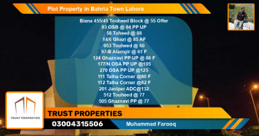 Residential Plot for Sale in Bahria Town, Lahore - (BP-46181)
