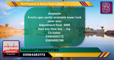 Residential Plot for Sale in Bahria Town, Lahore - (BP-46191)