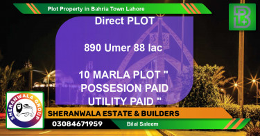 Residential Plot for Sale in Bahria Town, Lahore - (BP-46215)