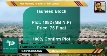 Residential Plot for Sale in Bahria Town, Lahore - (BP-46239)