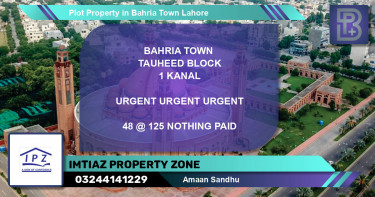 Residential Plot for Sale in Bahria Town, Lahore - (BP-46247)