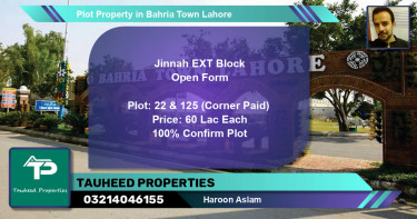 Residential Plot for Sale in Bahria Town, Lahore - (BP-46253)