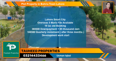 Residential Plot for Sale in Bahria Town, Lahore - (BP-46327)