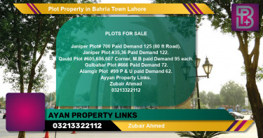 Residential Plot for Sale in Bahria Town, Lahore - (BP-46366)