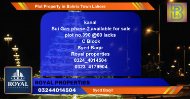 Residential Plot for Sale in Bahria Town, Lahore - (BP-46382)