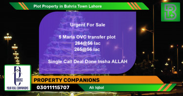Residential Plot for Sale in Bahria Town, Lahore - (BP-46392)