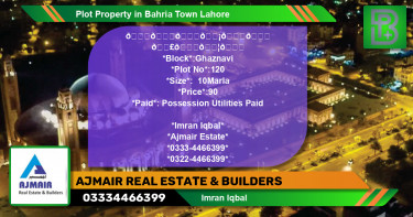 Residential Plot for Sale in Bahria Town, Lahore - (BP-46394)