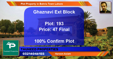 Residential Plot for Sale in Bahria Town, Lahore - (BP-46432)