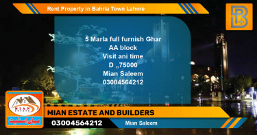 Residential Property for Rent in Bahria Town, Lahore - (BP-46439)