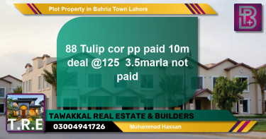 Residential Plot for Sale in Bahria Town, Lahore - (BP-46464)