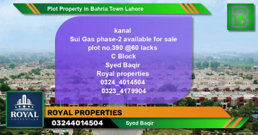 Residential Plot for Sale in Bahria Town, Lahore - (BP-46500)