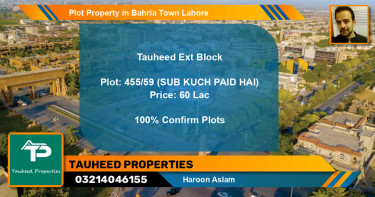 Residential Plot for Sale in Bahria Town, Lahore - (BP-46521)