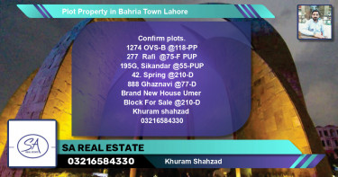 Residential Plot for Sale in Bahria Town, Lahore - (BP-46538)