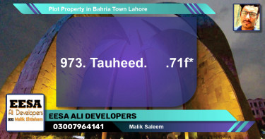Residential Plot for Sale in Bahria Town, Lahore - (BP-46551)