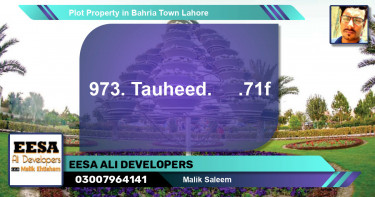 Residential Plot for Sale in Bahria Town, Lahore - (BP-46553)