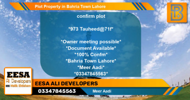 Residential Plot for Sale in Bahria Town, Lahore - (BP-46578)