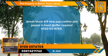 Residential Plot for Sale in Bahria Town, Lahore - (BP-46594)