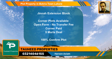 Residential Plot for Sale in Bahria Town, Lahore - (BP-46629)