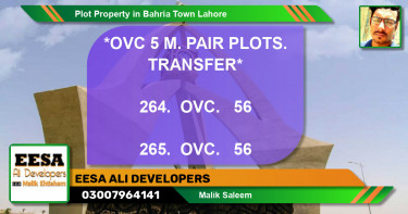 Residential Plot for Sale in Bahria Town, Lahore - (BP-46643)