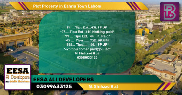 Residential Plot for Sale in Bahria Town, Lahore - (BP-46677)