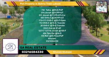Residential Plot for Sale in Bahria Town, Lahore - (BP-46700)