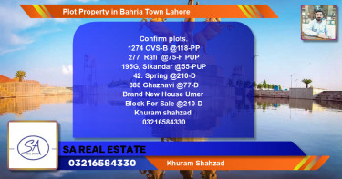 Residential Plot for Sale in Bahria Town, Lahore - (BP-46702)