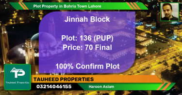 Residential Plot for Sale in Bahria Town, Lahore - (BP-46722)