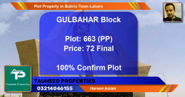 Residential Plot for Sale in Bahria Town, Lahore - (BP-46731)