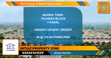 Residential Plot for Sale in Bahria Town, Lahore - (BP-46772)