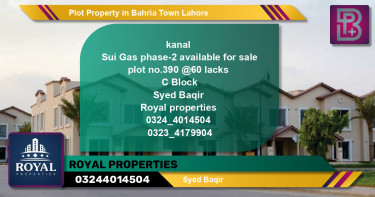 Residential Plot for Sale in Bahria Town, Lahore - (BP-46892)
